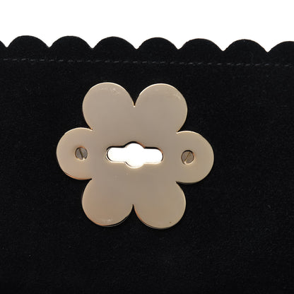 Mulberry Classic Calfskin Mini Cecily Flower Lock Crossbody Bag Black 9 of 13