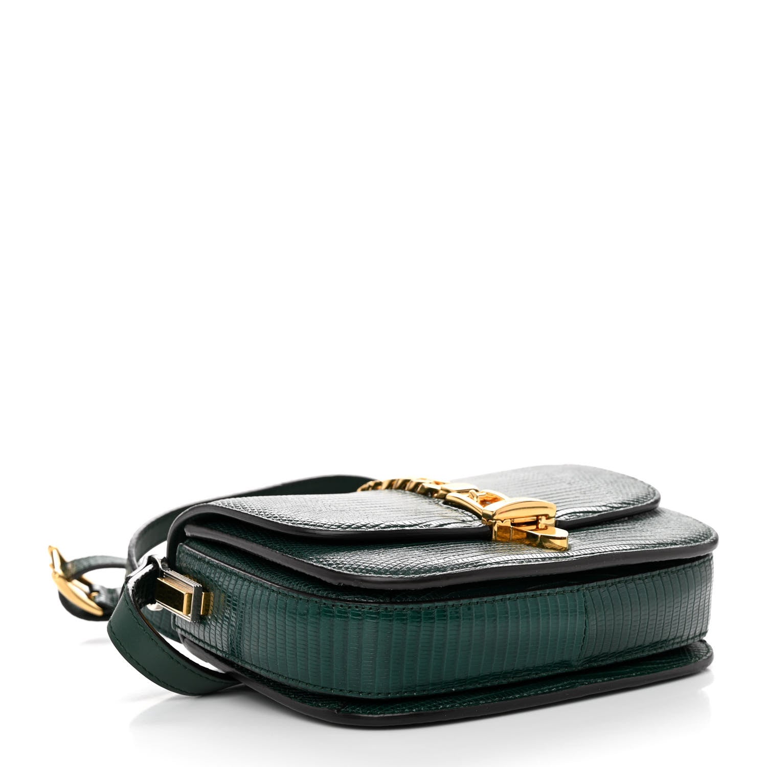 Gucci Lizard Mini Sylvie 1969 Messenger Bag Green 4 of 13