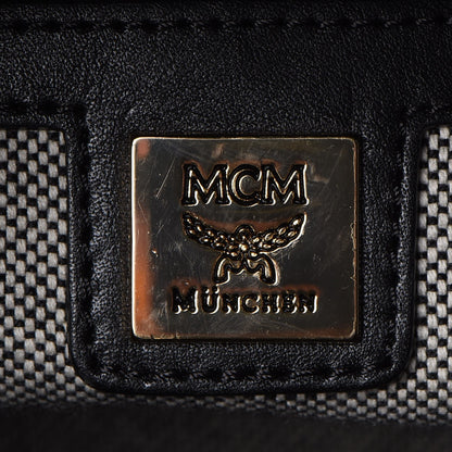 MCM Visetos Small Kathy Double Zip Tote Cognac Black 18 of 20