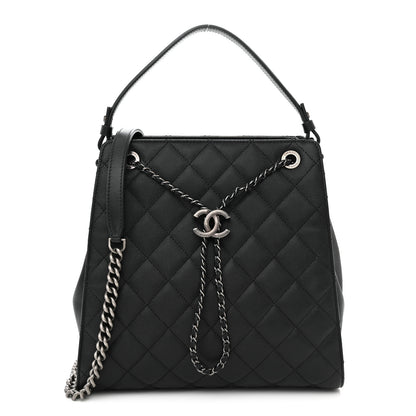 Chanel Caviar Quilted Medium CC Bucket Bag Black 1 of 13