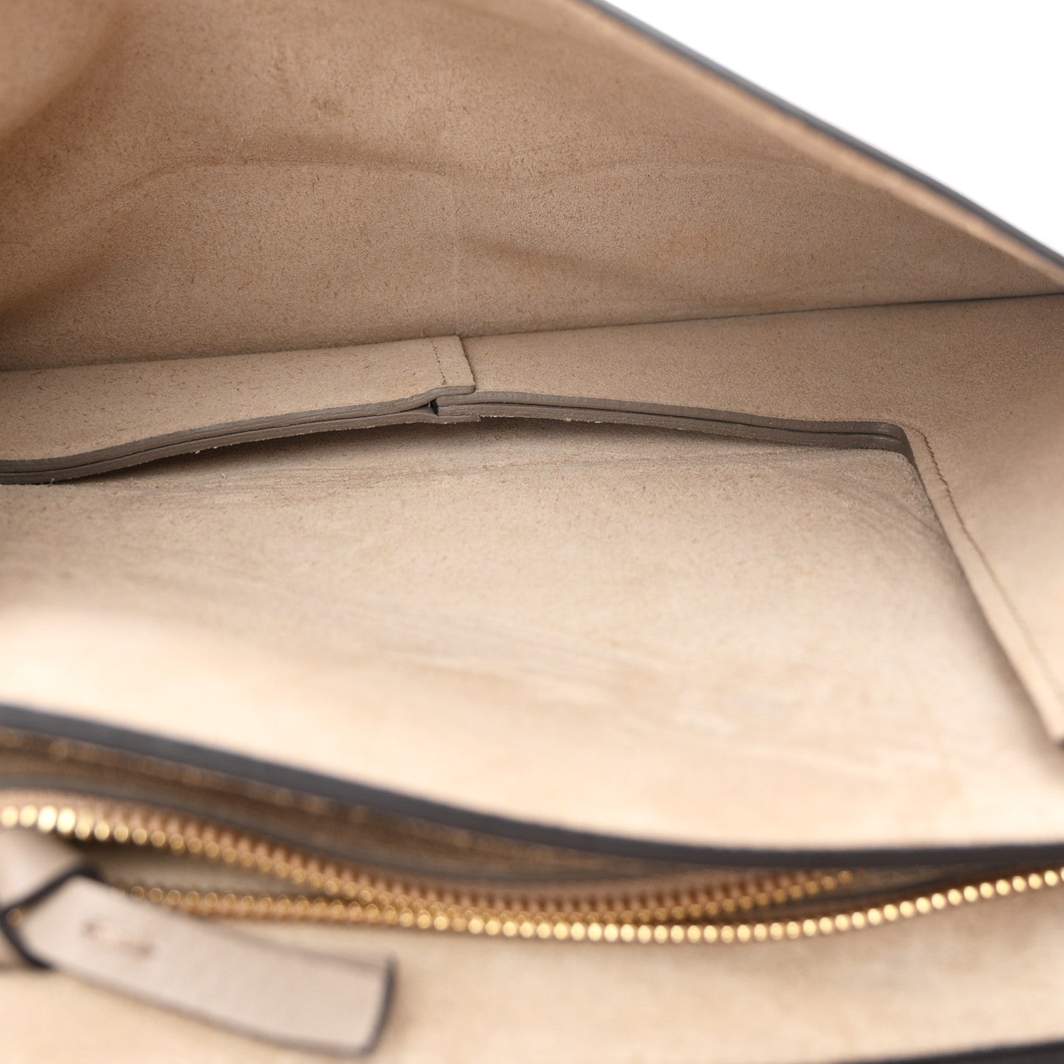 Chloe Calfskin Suede Medium Faye Shoulder Bag Motty Grey 5 of 10