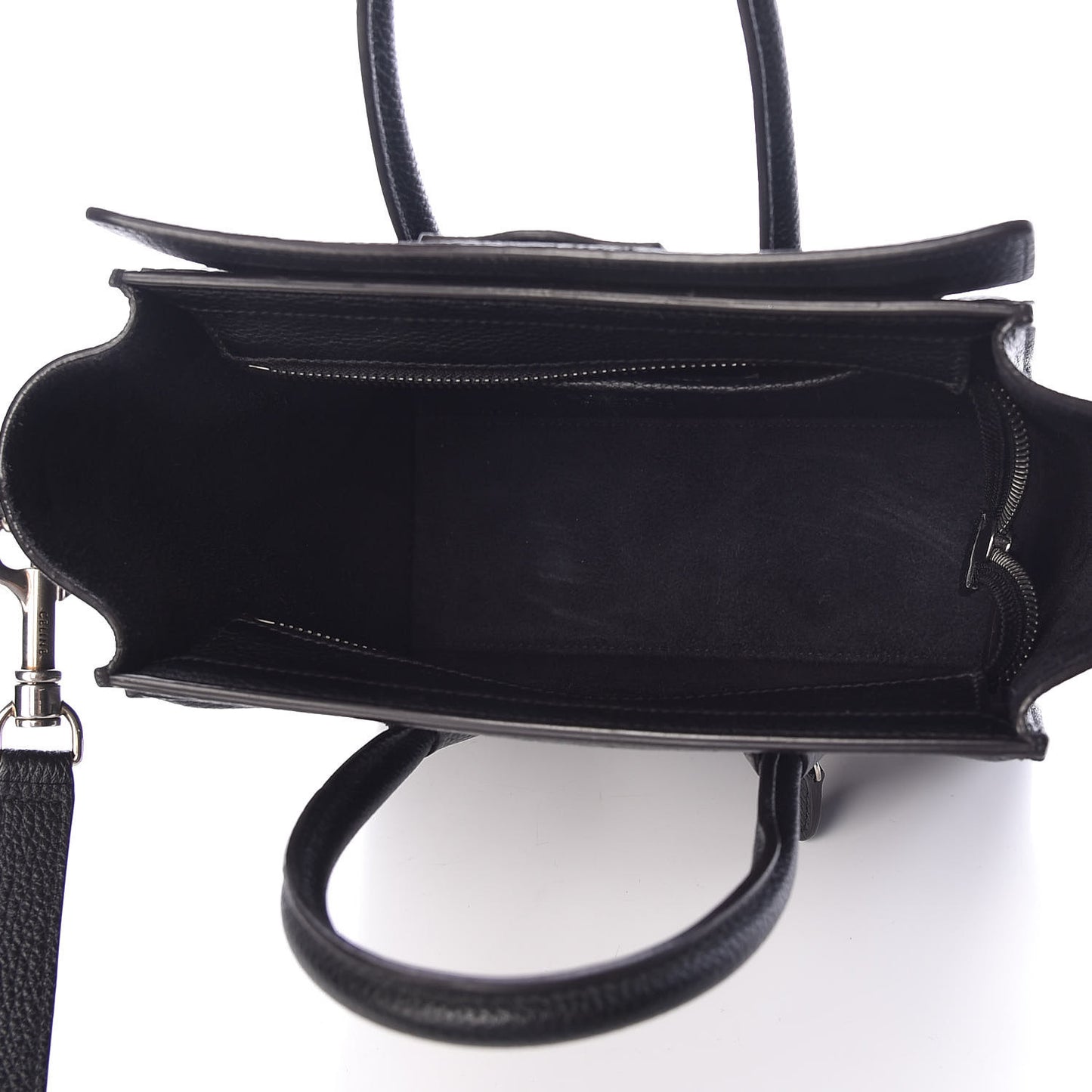 Drummed Calfskin Nano Luggage Black