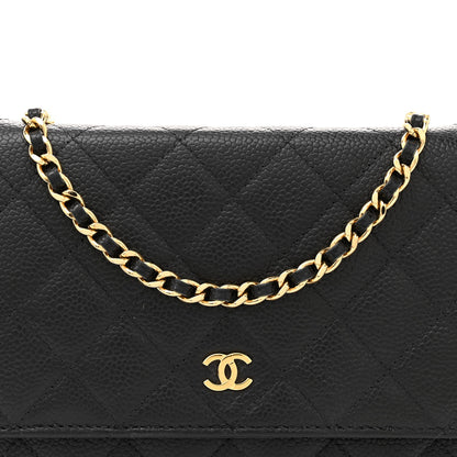 Chanel Caviar Quilted Wallet on Chain WOC Black 8 of 15