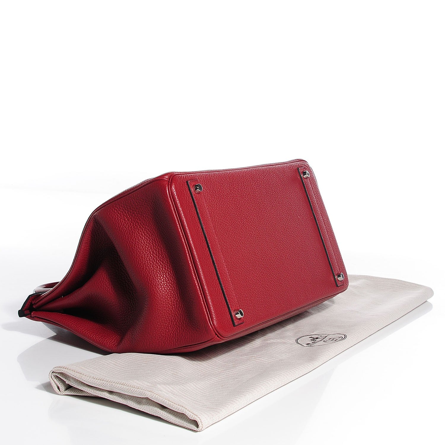 Hermes Taurillon Clemence Birkin 40 Rouge Garance 7 of 28