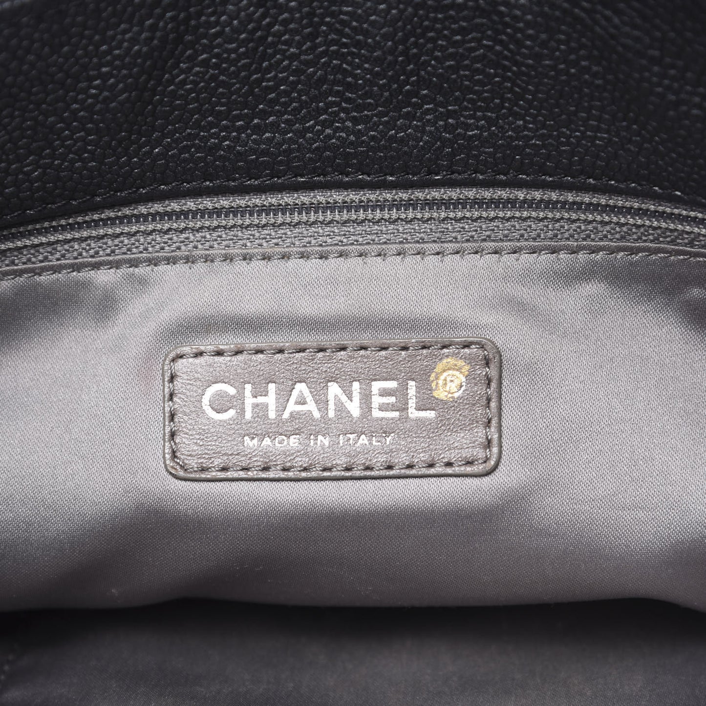 Glazed Caviar Coco Rider Flap Hobo Dark Grey