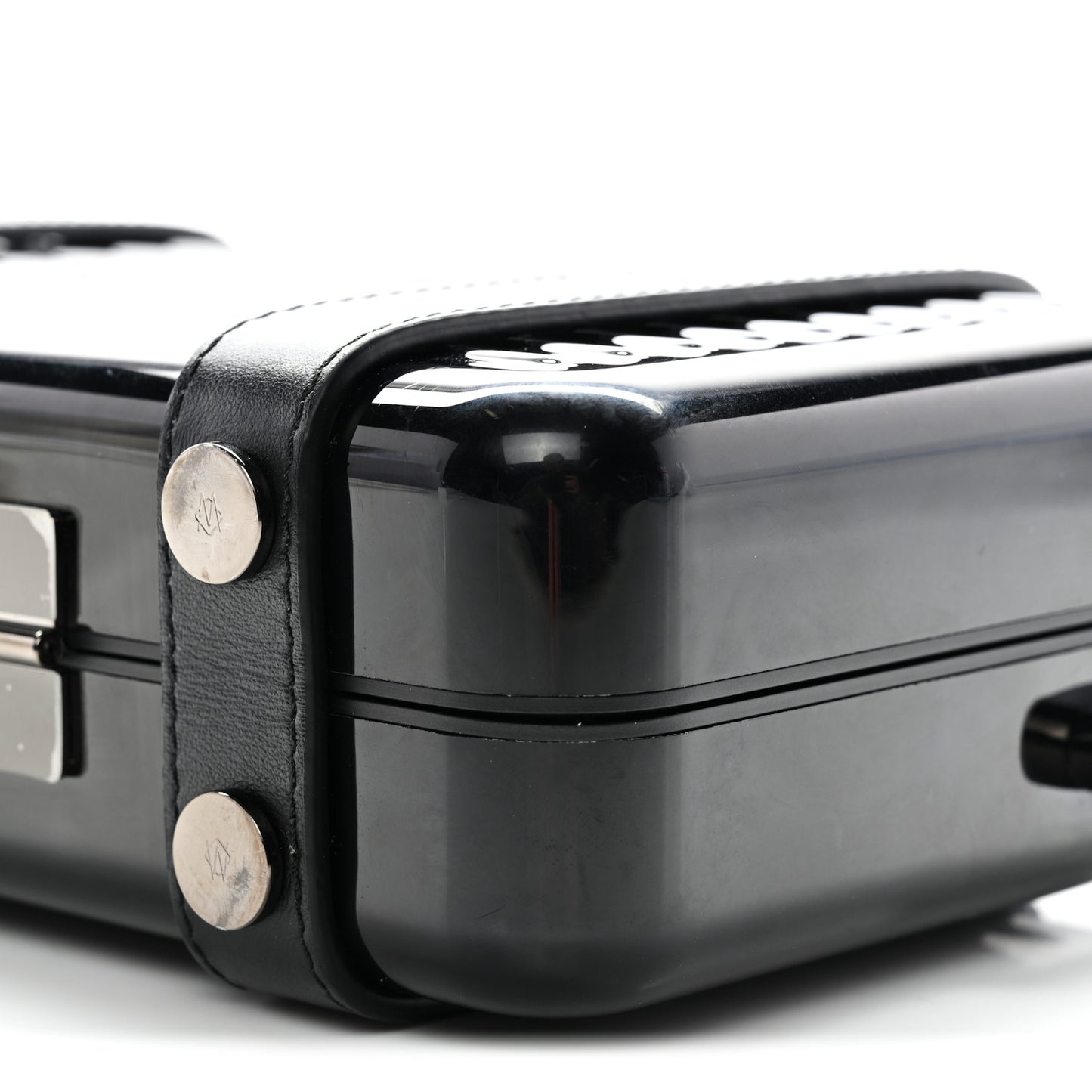 X RIMOWA Aluminum Personal Clutch On Strap Black