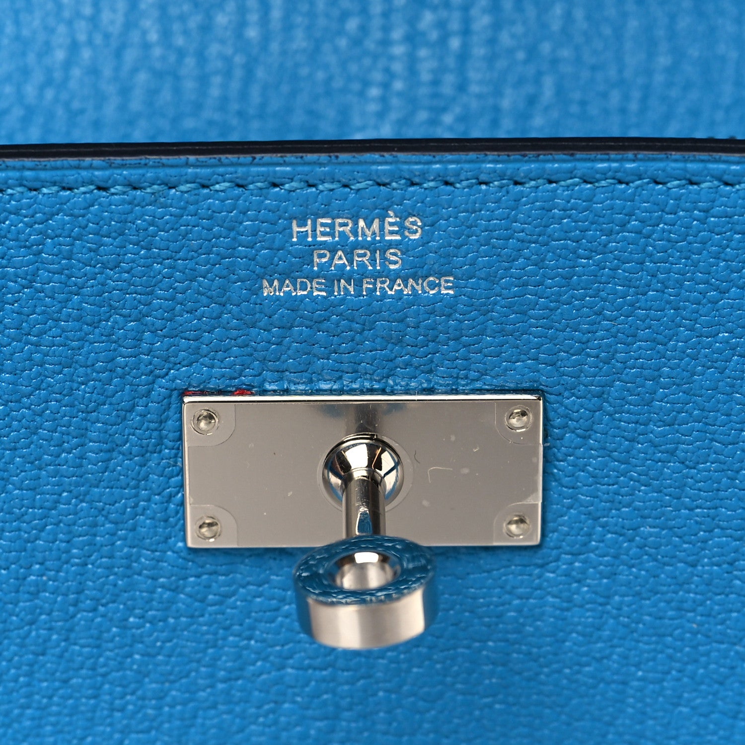 Hermes Chevre Mysore Kelly Wallet To Go Bleu Frida 5 of 9