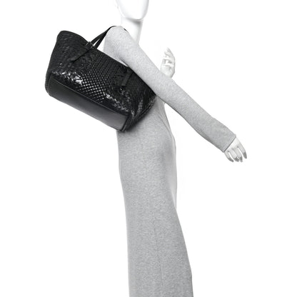 Bottega Veneta Nappa Ayers Intrecciato Medium Seamless Tote Black 2 of 10