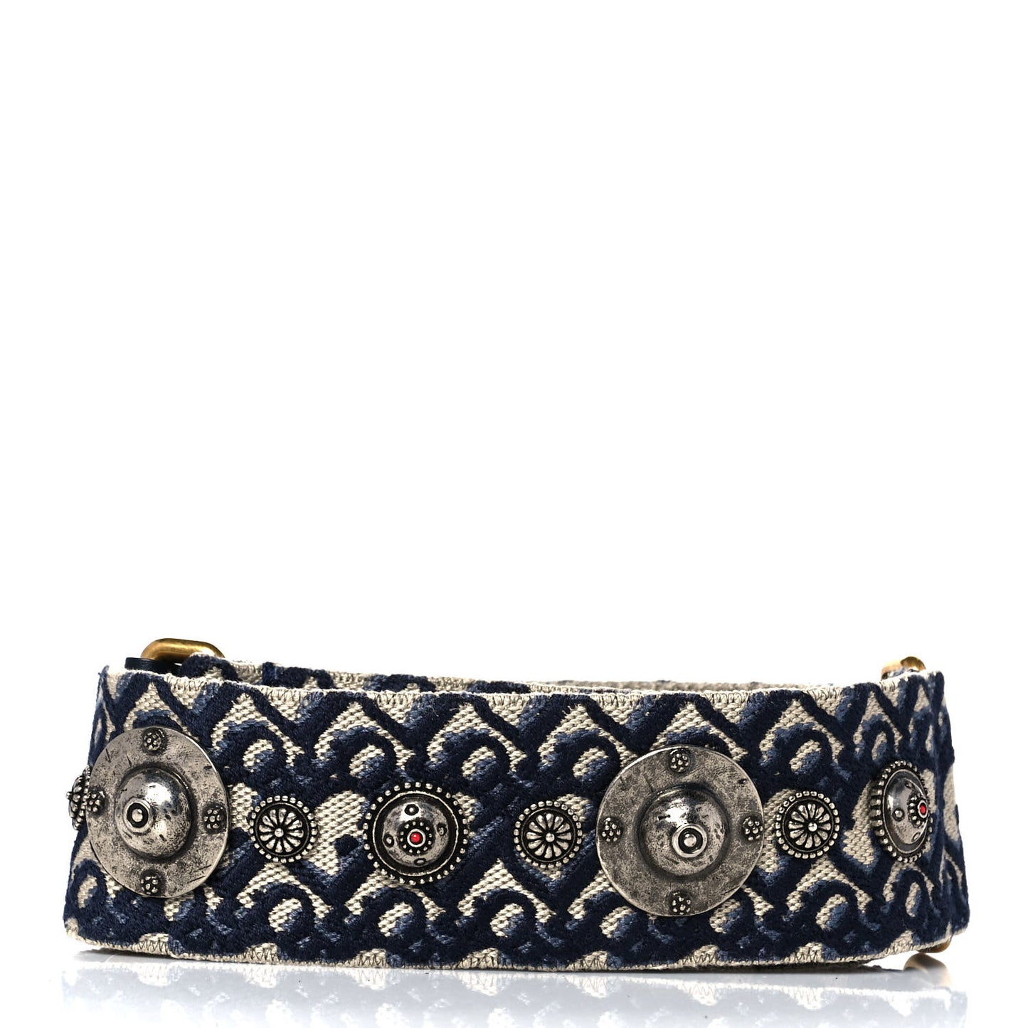 Oblique Studded Shoulder Strap Blue