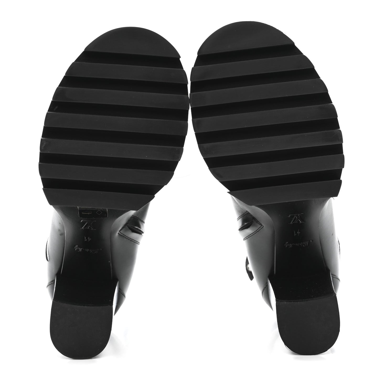 Calfskin Monogram Star Trail Ankle Boots 41 Black