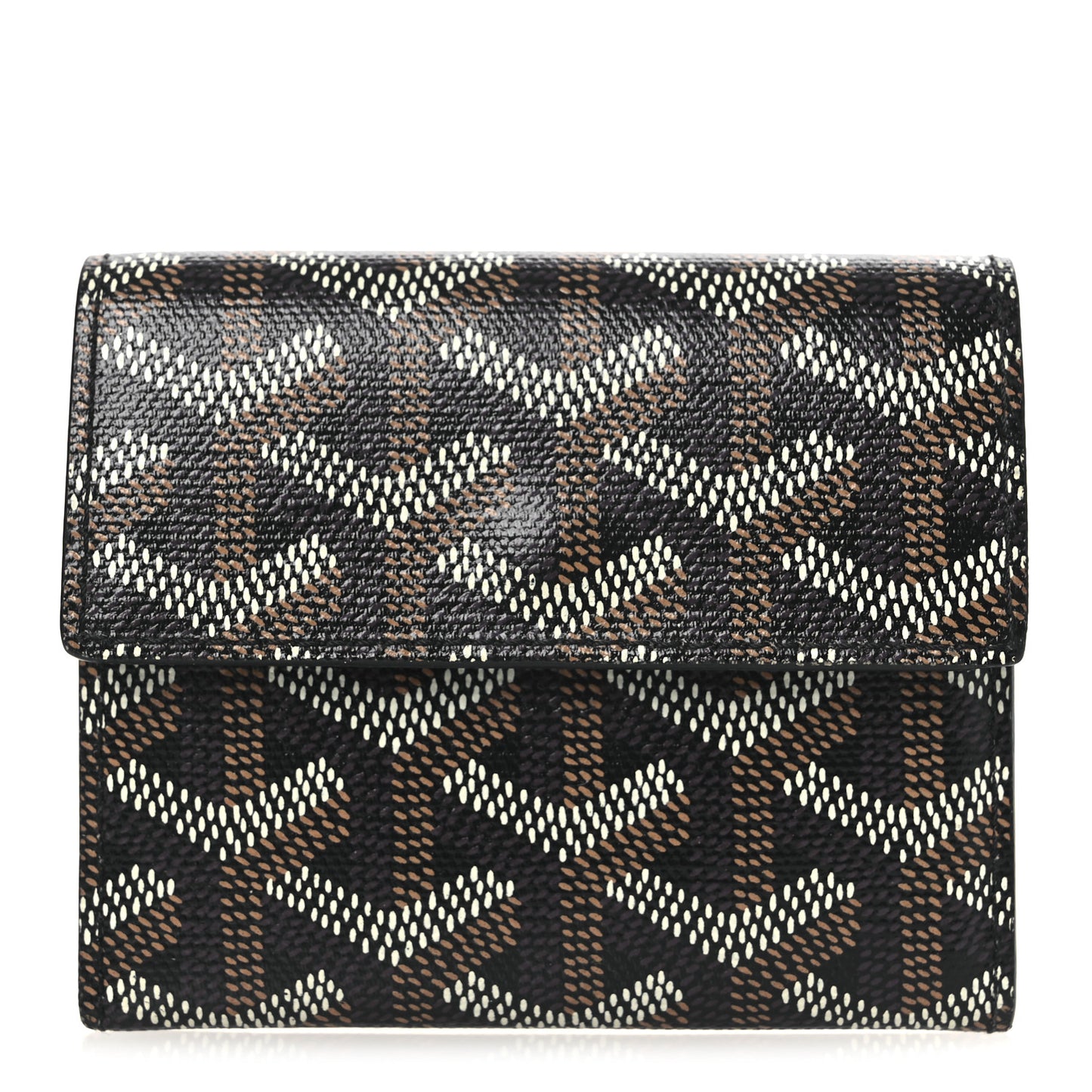 Goyardine Marigny Coin Purse Wallet Black Gold