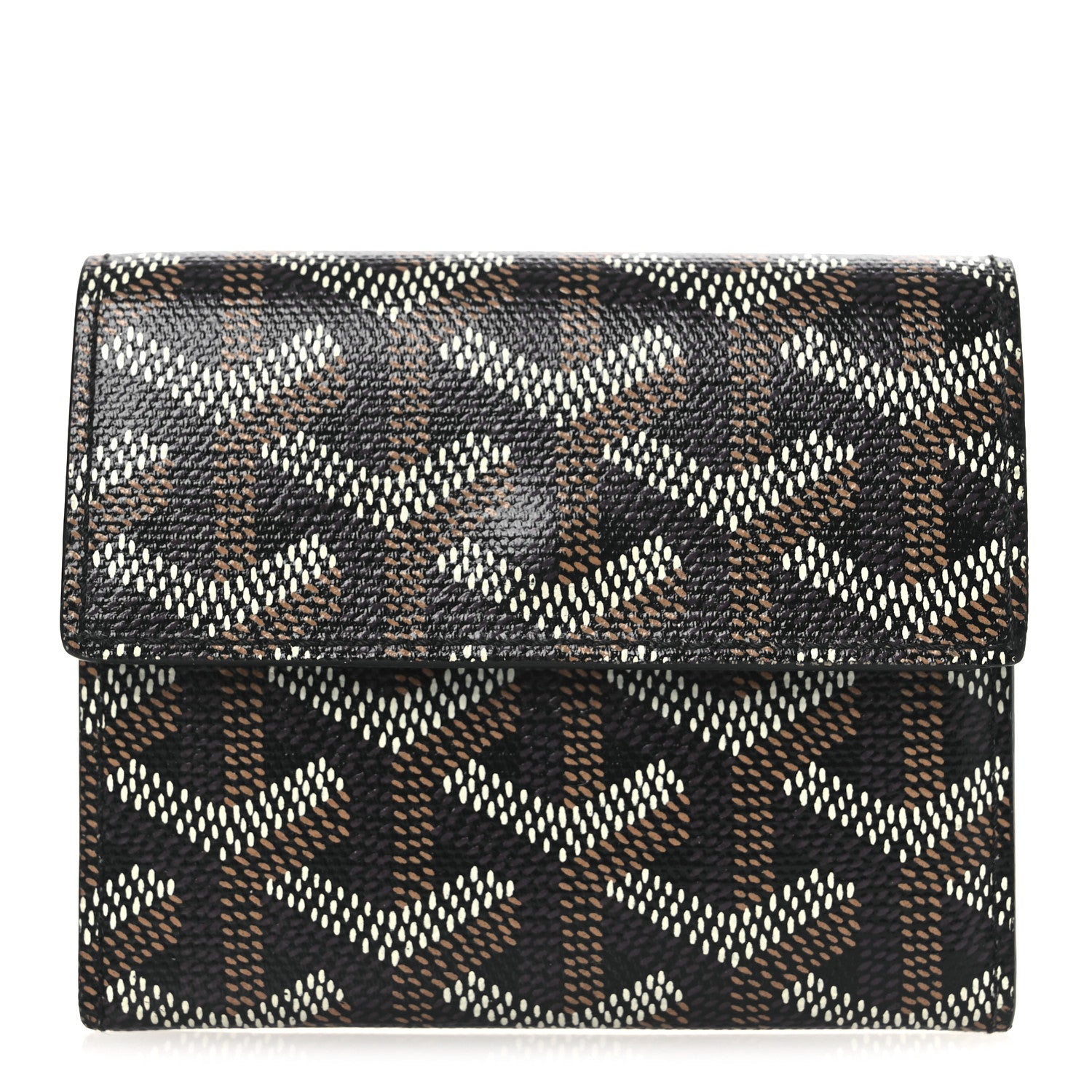 Goyard Goyardine Marigny Coin Purse Wallet Black Gold 1 of 8