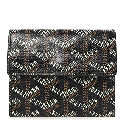 Goyard Goyardine Marigny Coin Purse Wallet Black Gold 1 of 8