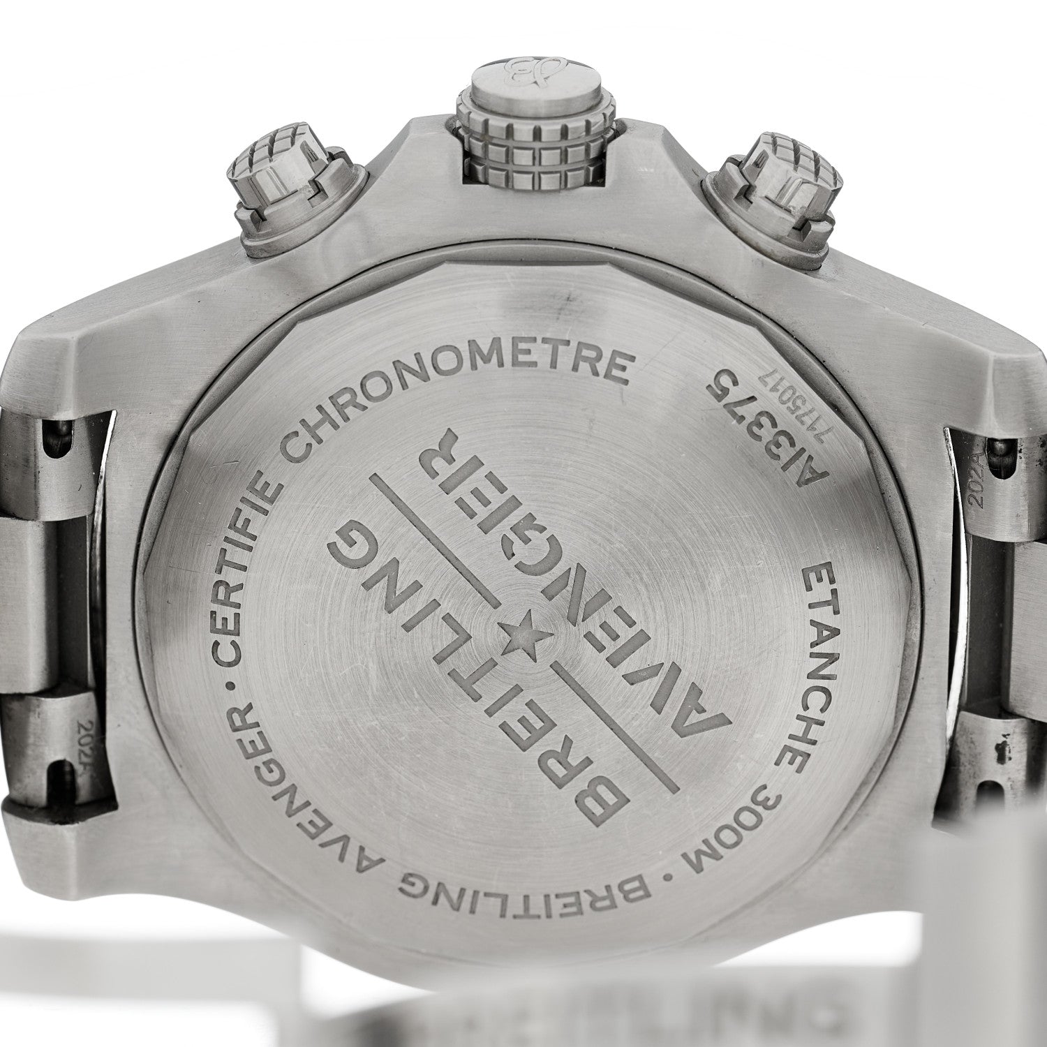 Breitling Stainless Steel 48mm Super Avenger Chronograph Automatic Watch Black A13375 4 of 4