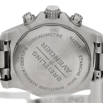 Breitling Stainless Steel 48mm Super Avenger Chronograph Automatic Watch Black A13375 4 of 4