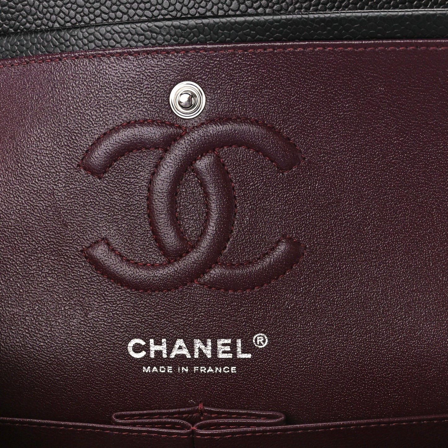Caviar Quilted Small Double Flap Black