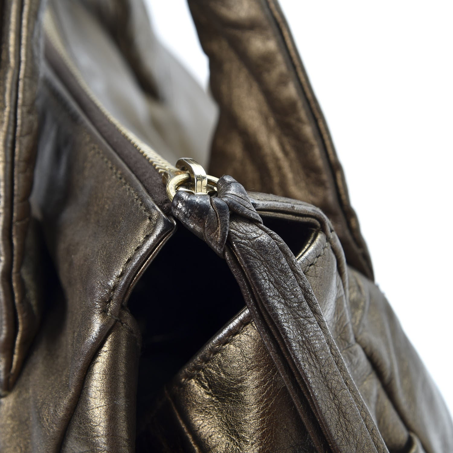 Gucci Metallic Medium Hysteria Tote Bronze 13 of 13