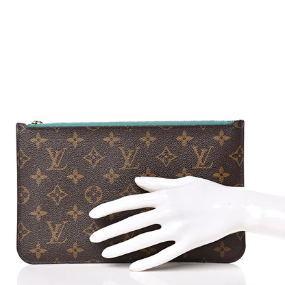 Louis Vuitton Monogram Neverfull MM GM Pochette Turquoise 2 of 13