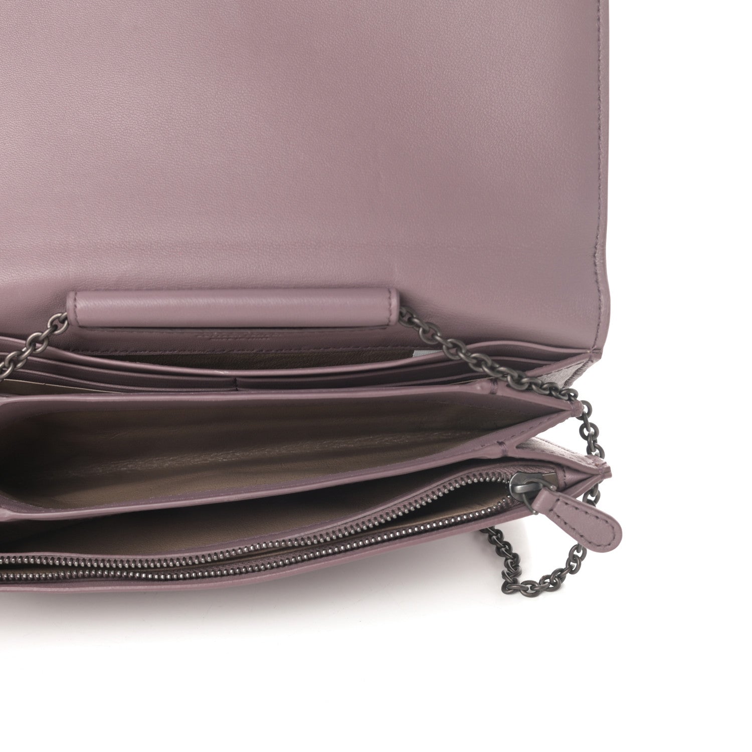 Bottega Veneta Nappa Intrecciato Continental Wallet on Chain Violet 5 of 11