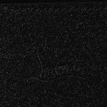 Christian Louboutin Suede Glitter Calfskin Embellished Paloma Clutch Black 6 of 15