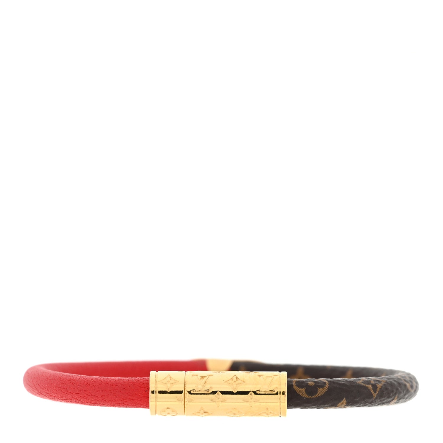Louis Vuitton Monogram Daily Confidential Bracelet 17 Red 1 of 3