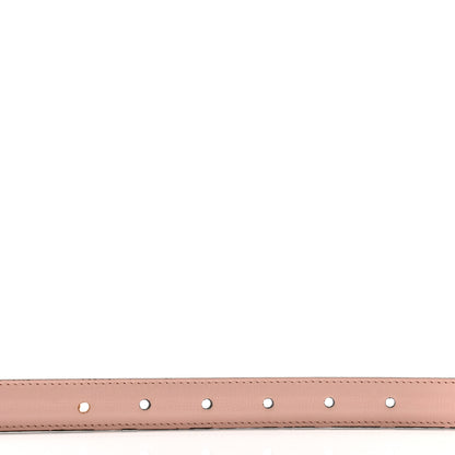 Gucci Azalea Calfskin Enamel Monochrome Double G 20mm Belt 85 34 Perfect Pink 3 of 9