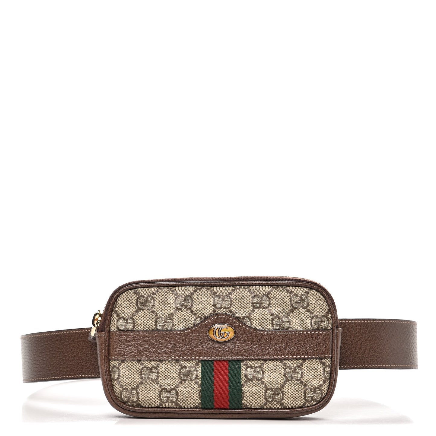 GG Supreme Monogram Ophidia Belted iPhone Case 95 38 Dark Brown