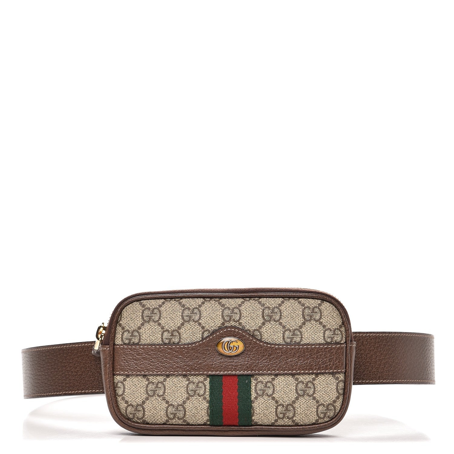 Gucci GG Supreme Monogram Ophidia Belted iPhone Case 95 38 Dark Brown 1 of 11