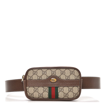 Gucci GG Supreme Monogram Ophidia Belted iPhone Case 95 38 Dark Brown 1 of 11