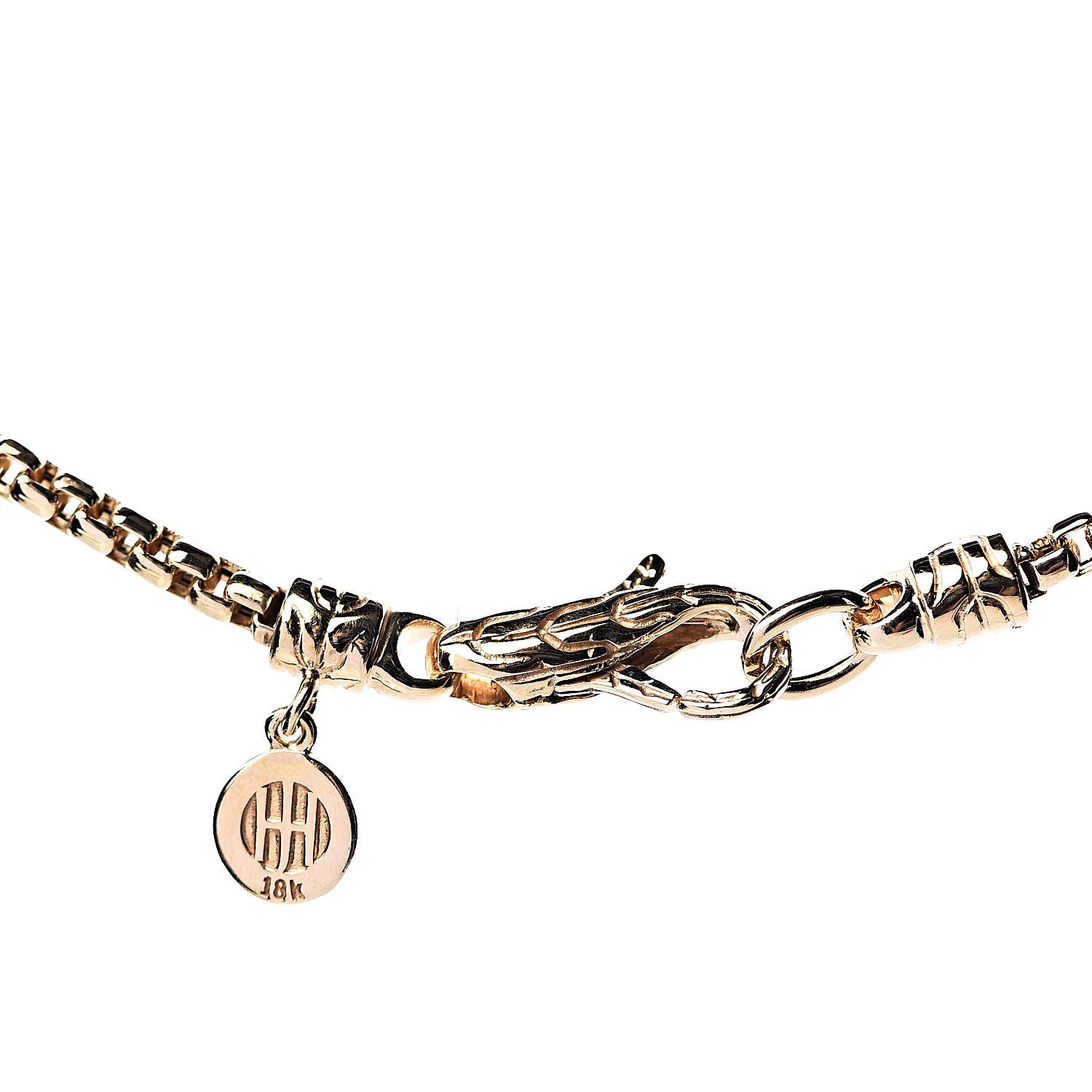John Hardy 18K Yellow Gold Box Chain Necklace 4 of 4