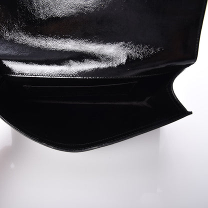 Saint Laurent Textured Patent Monogram Large Belle De Jour Clutch Black 5 of 7