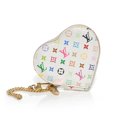 Louis Vuitton Monogram Multicolor Coeur Heart Coin Purse White 1 of 8
