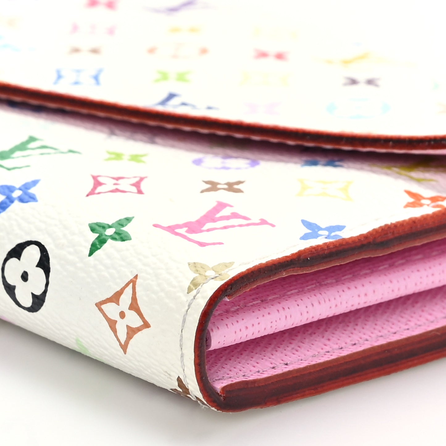 Monogram Multicolor Sarah Wallet NM White Litchi