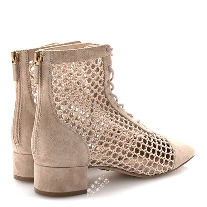 Christian Dior Suede Resille Naughtily-D 30mm Ankle Boots 36.5 Nude 5 of 9