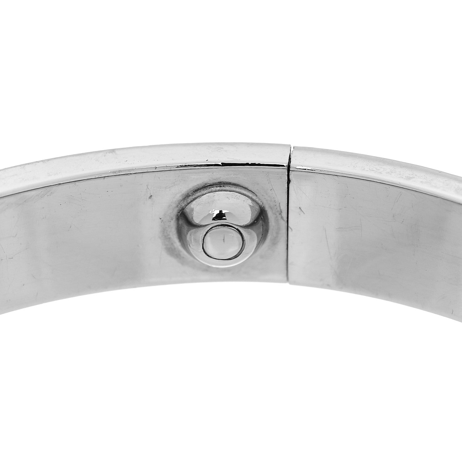 Cartier 18K White Gold LOVE Bracelet 17 5 of 9