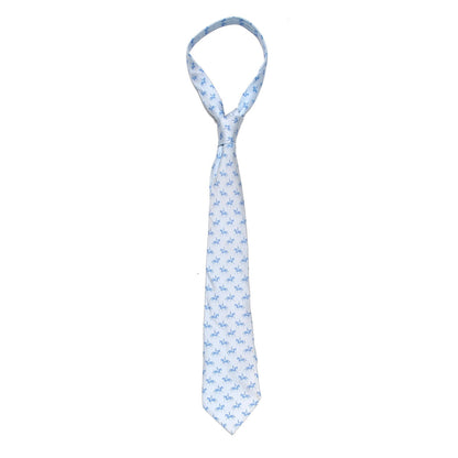 Hermes Silk Mens Neck Tie Bleu 1 of 7