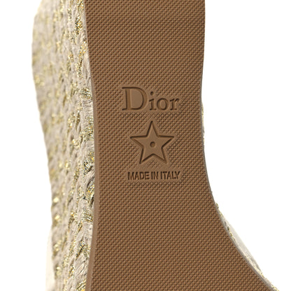 Christian Dior Calfskin 30 Montaigne Wedge Slide 38.5 Off White 7 of 8