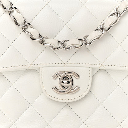 Chanel Caviar Quilted Mini Square Flap White 8 of 17