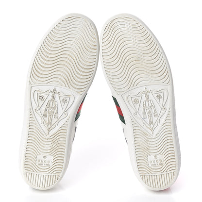 Gucci Calfskin Ayers Web Star Embroidered Womens Ace Sneakers 38 White Multi 7 of 14