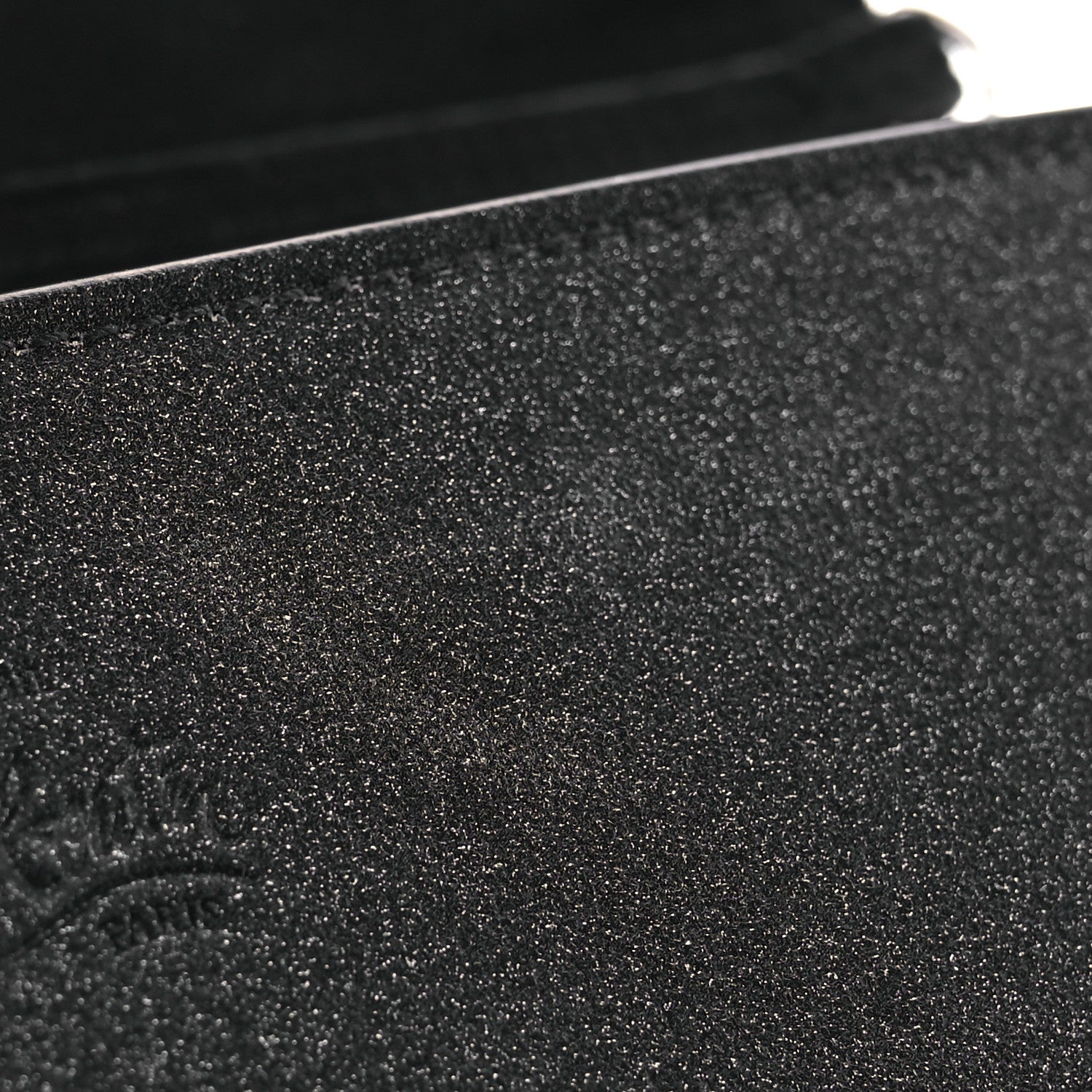 Christian Louboutin Suede Glitter Calfskin Embellished Paloma Clutch Black 13 of 15