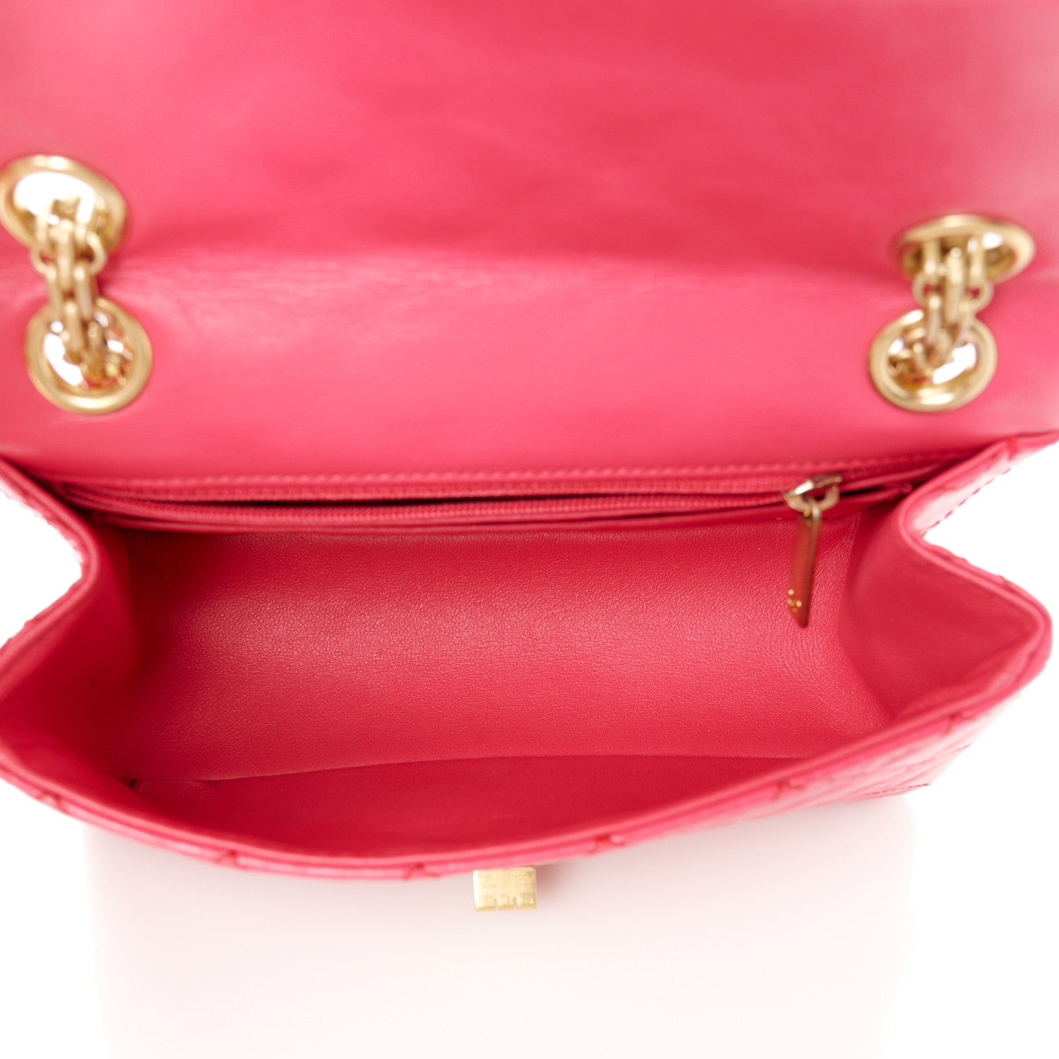 Chanel Aged Calfskin Quilted 2.55 Reissue Mini Flap Fuchsia 5 of 11