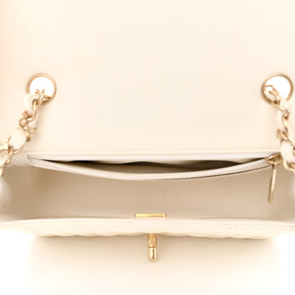 Chanel Lambskin Quilted Mini Rectangular Flap White 5 of 13