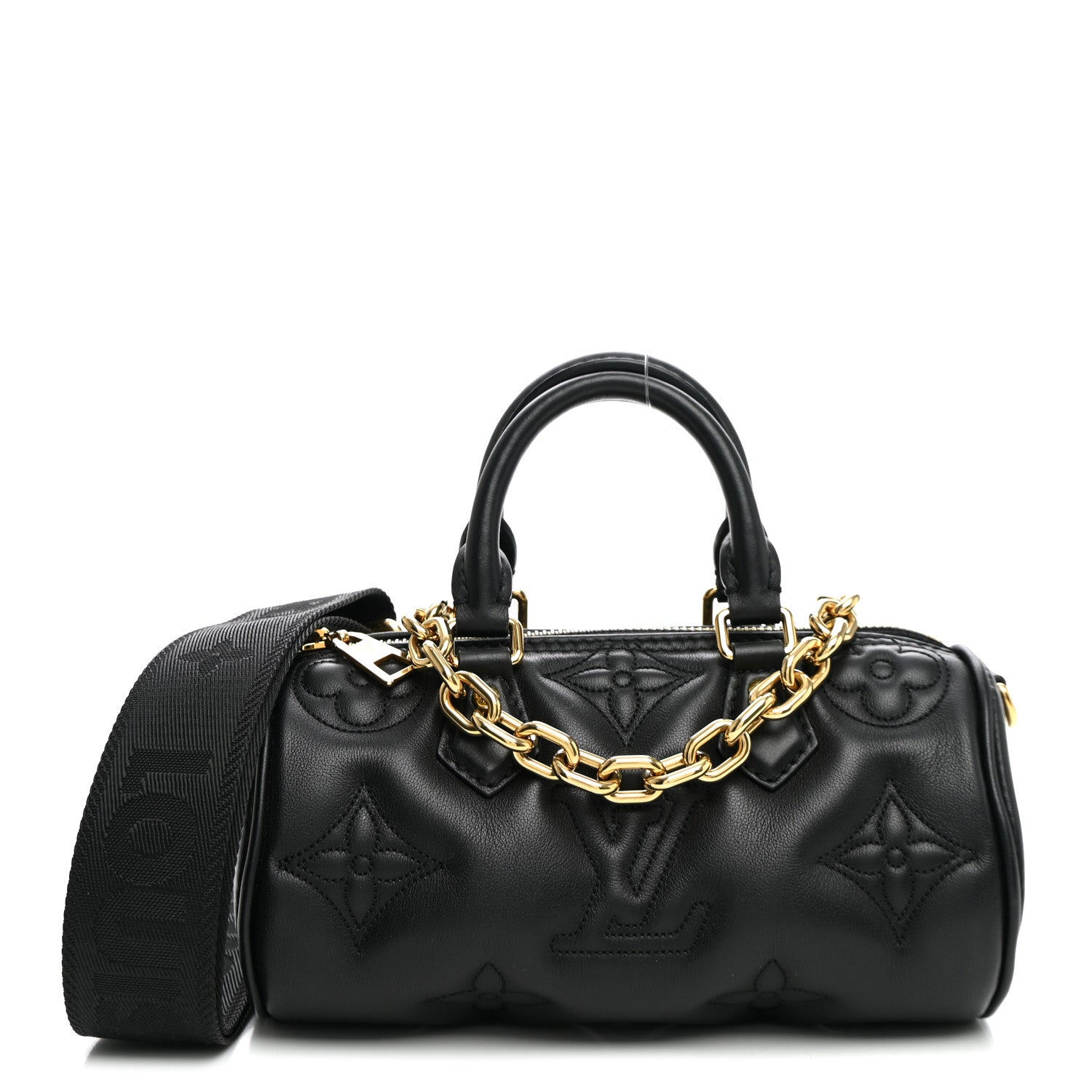 Louis Vuitton Calfskin Bubblegram Papillon BB Black 1 of 9