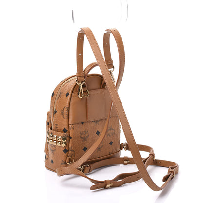 MCM Visetos Side Stud X-Mini Stark Backpack Cognac 2 of 8