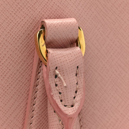 Prada Saffiano Lux Small Double Zip Tote Orchidea 12 of 13