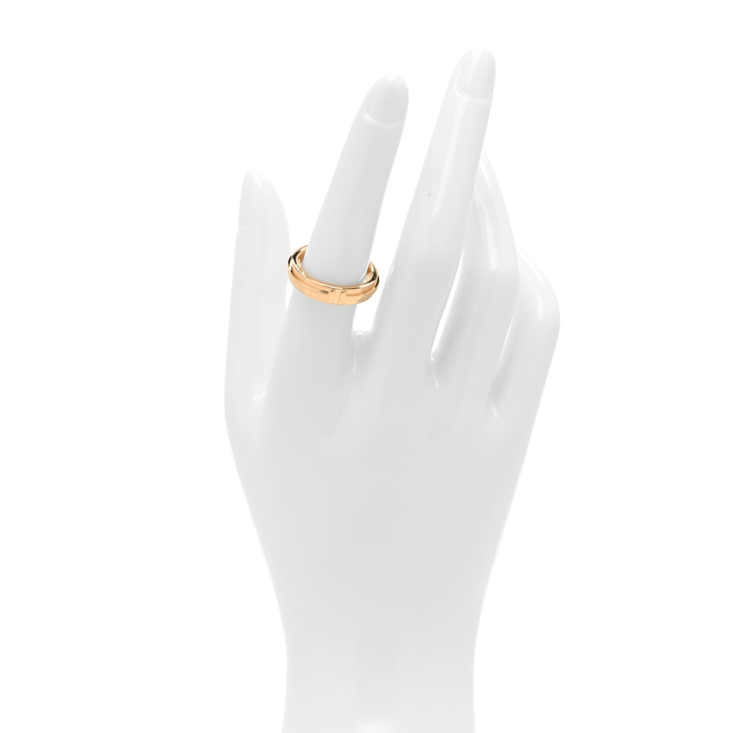 18K Rose Gold T Two Narrow Ring 54 7