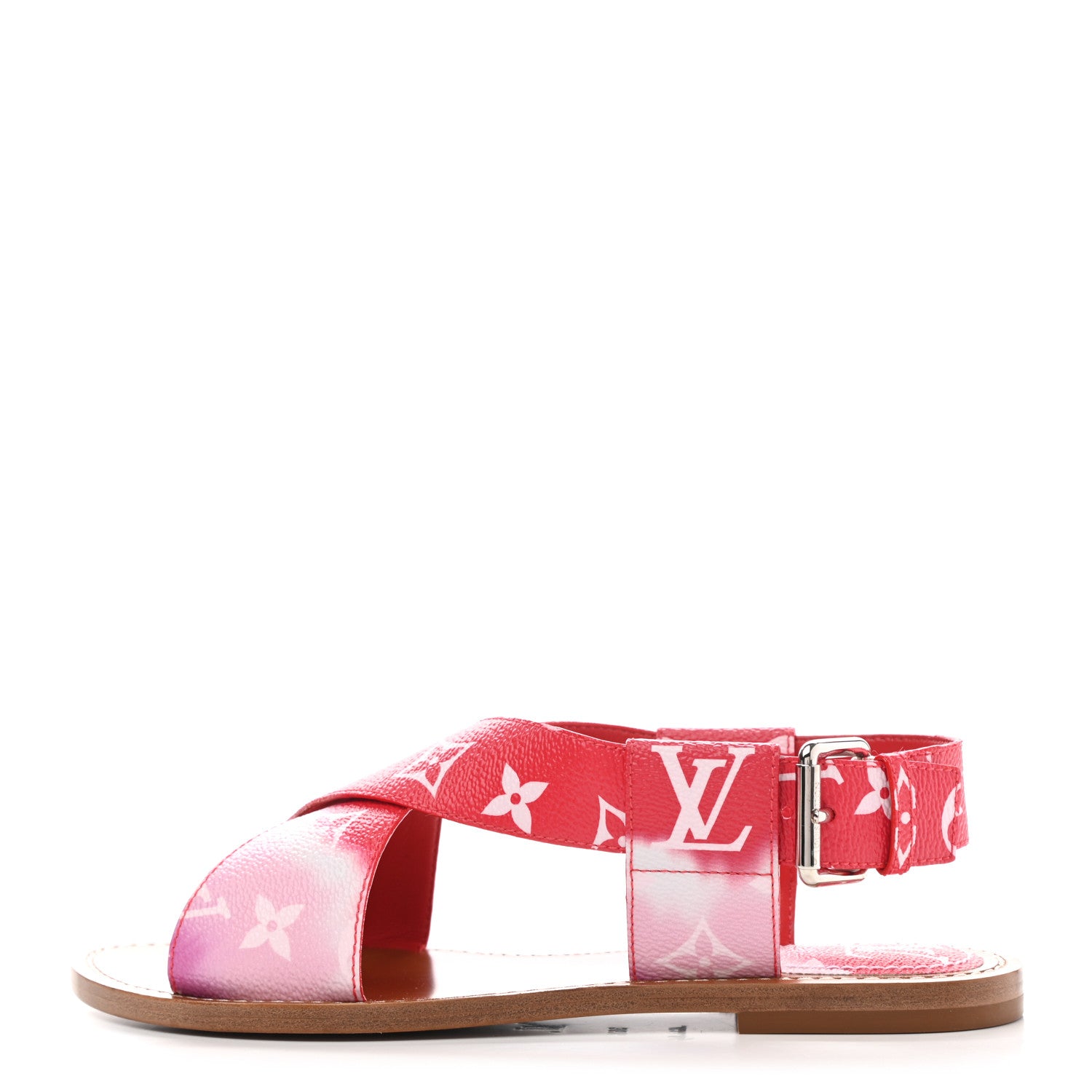Louis Vuitton Monogram Escale Palma Flat Sandals 36.5 Rouge 1 of 8