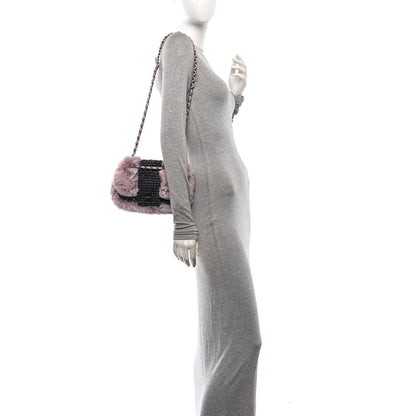 Chanel Rabbit Fur Tweed Small Fantasy Flap Lilac 2 of 10