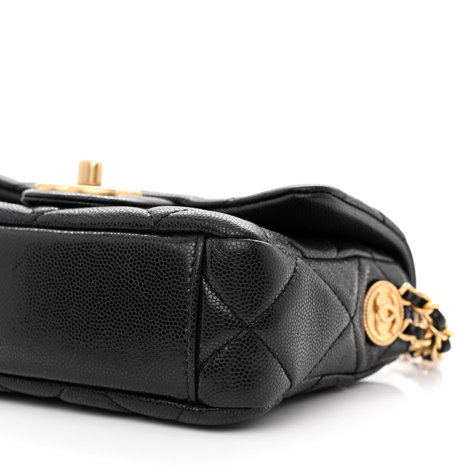 Chanel Caviar Quilted Mini Twist Your Buttons Flap Black 10 of 11