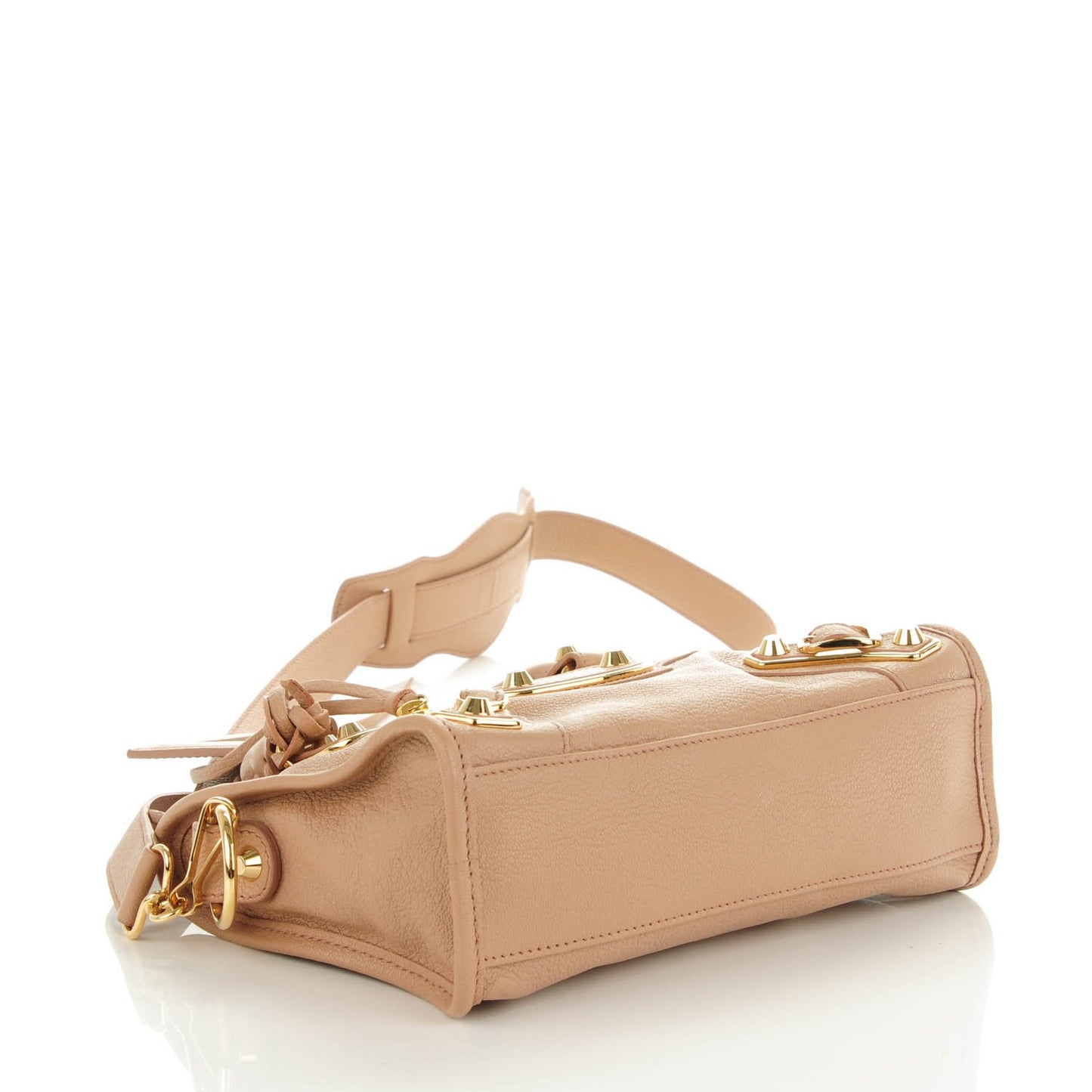 Chevre Gold Metallic Edge Hardware Mini City Rose Des Sables